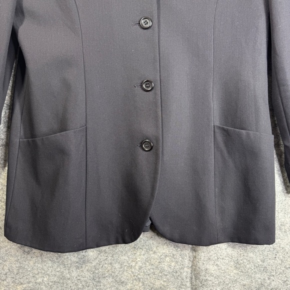 Vintage Marks & Spencer St. Michael 100% Wool Blazer Jacket Dark Navy US 12 - Picture 3 of 14